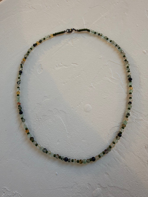 Green agate necklace
